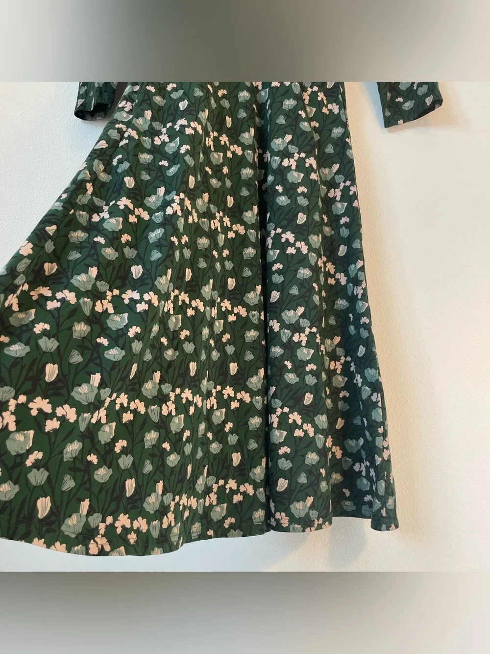 Pact Womens Dress size S Green Floral Organic Cotton Boho Cottagecore Coquette